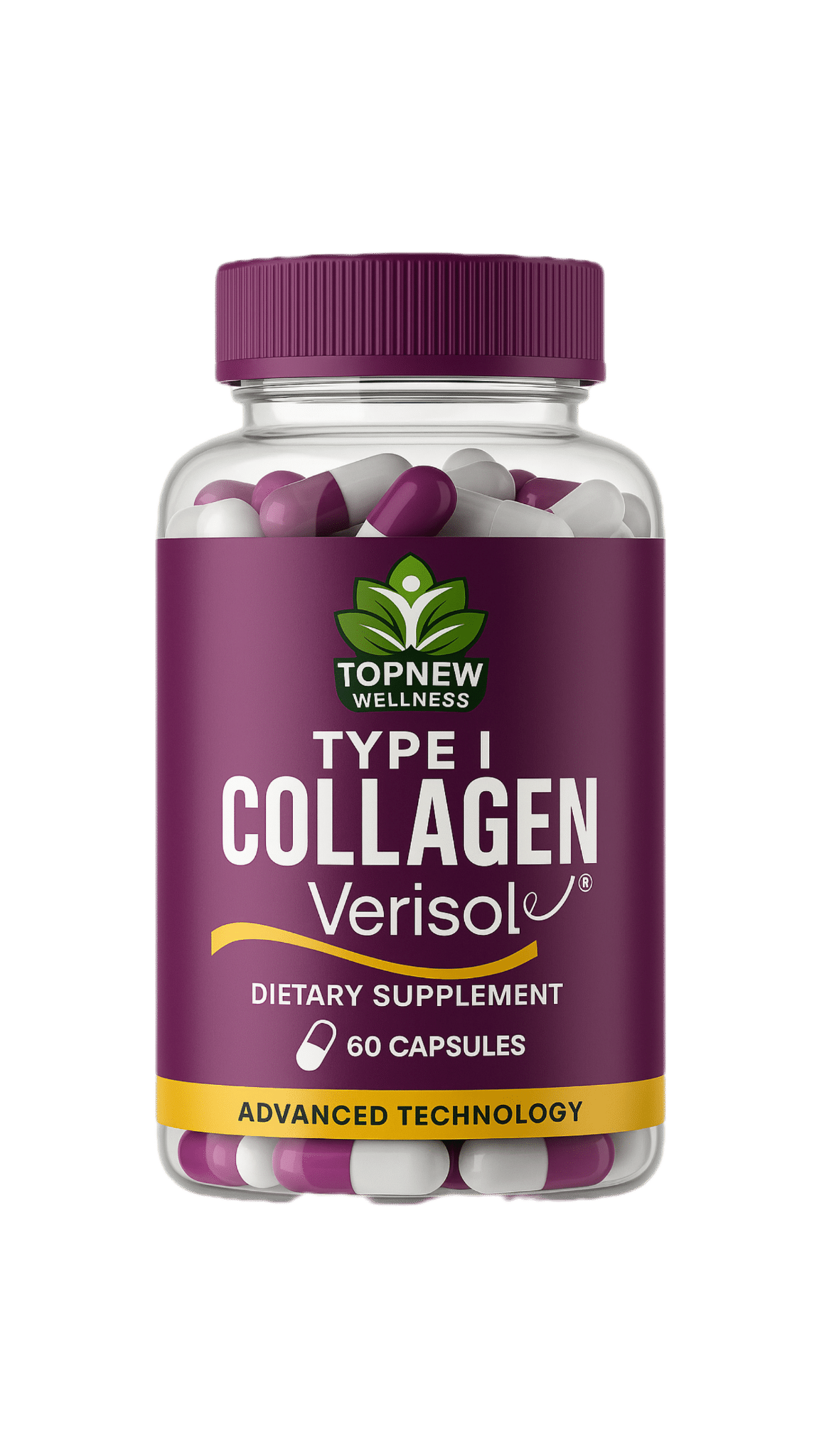 TopNew Type I VERISOL Collagen capsules, hydrolysed collagen peptides, 60 capsules