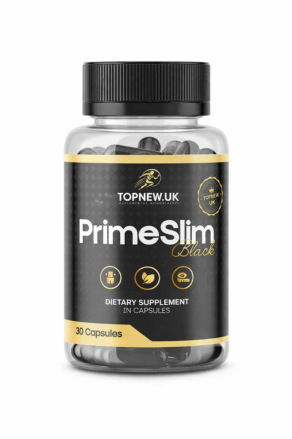 PrimeSlim Black botanical supplement with chromium, 60 capsule bottle